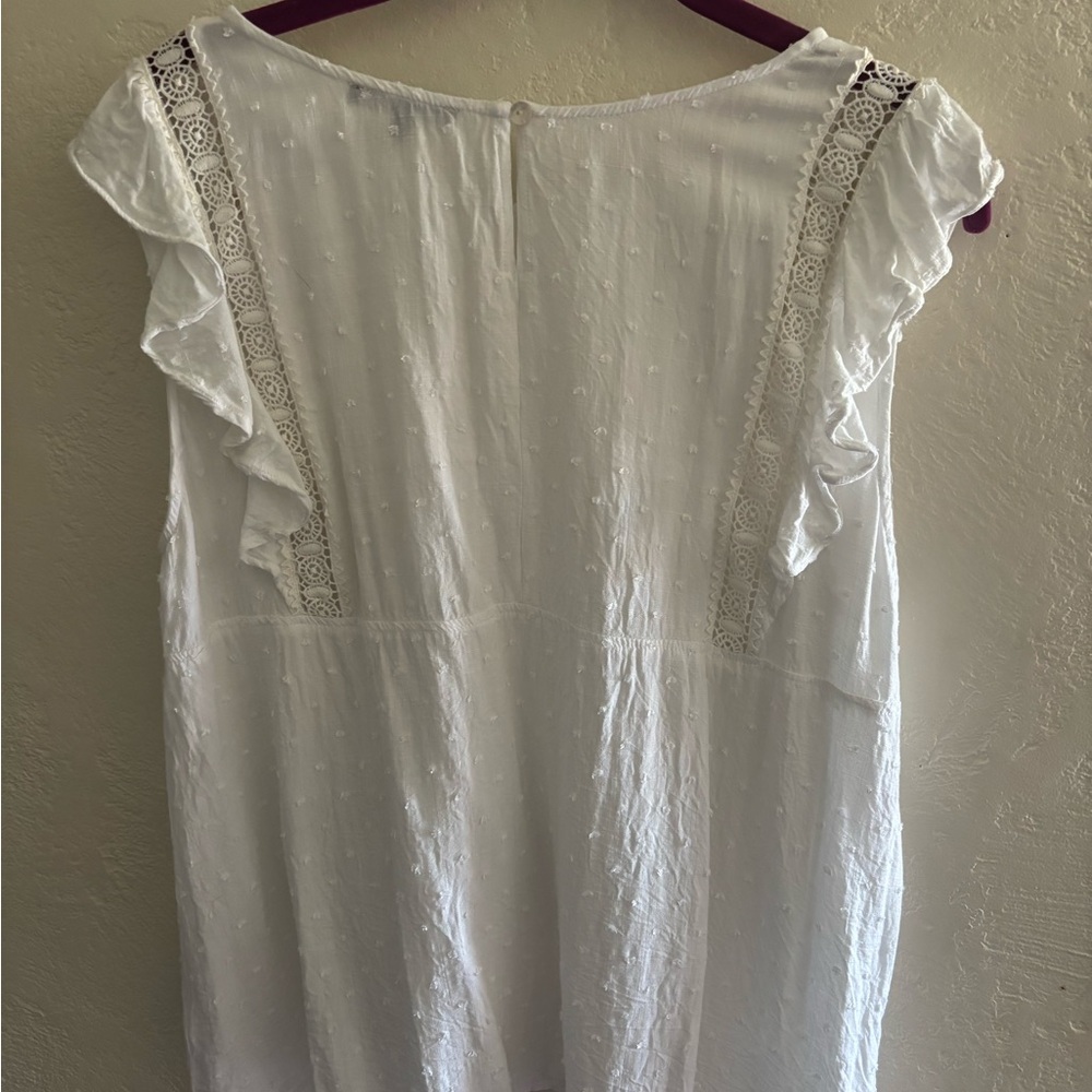 Staccato Swiss Dot Baby Doll Top View 6